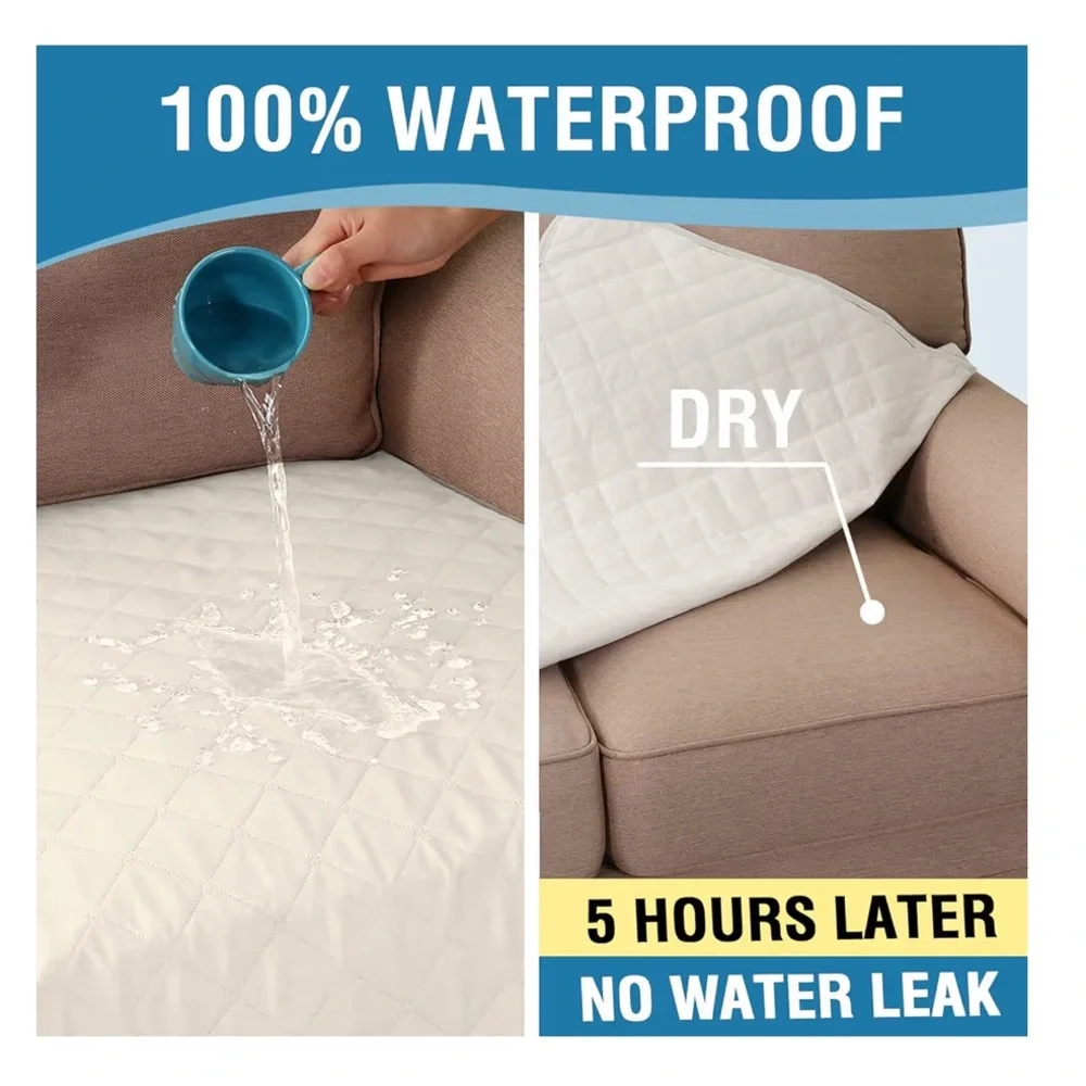 Waterproof Dog Sofa Cover - Ivory